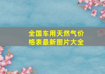 全国车用天然气价格表最新图片大全