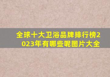 全球十大卫浴品牌排行榜2023年有哪些呢图片大全