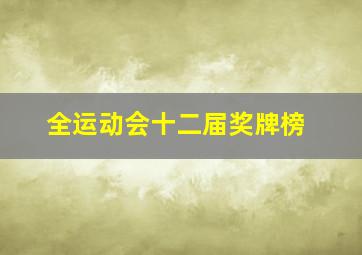 全运动会十二届奖牌榜