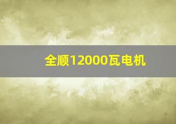 全顺12000瓦电机