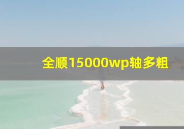 全顺15000wp轴多粗