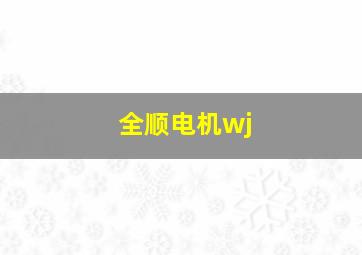 全顺电机wj