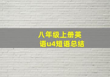 八年级上册英语u4短语总结