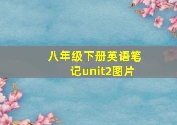 八年级下册英语笔记unit2图片