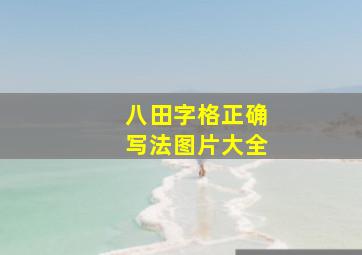 八田字格正确写法图片大全