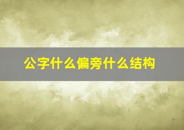 公字什么偏旁什么结构