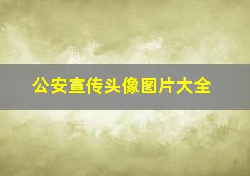 公安宣传头像图片大全