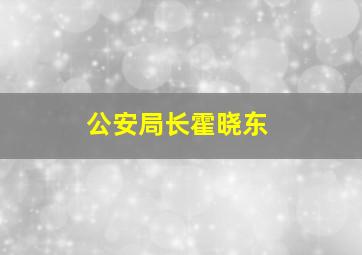 公安局长霍晓东