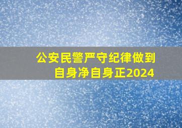 公安民警严守纪律做到自身净自身正2024