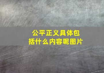 公平正义具体包括什么内容呢图片