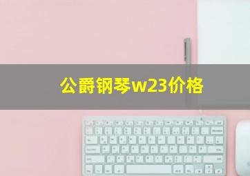 公爵钢琴w23价格