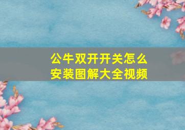 公牛双开开关怎么安装图解大全视频