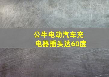 公牛电动汽车充电器插头达60度