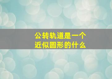 公转轨道是一个近似圆形的什么