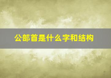 公部首是什么字和结构