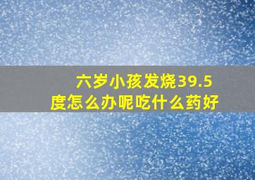 六岁小孩发烧39.5度怎么办呢吃什么药好