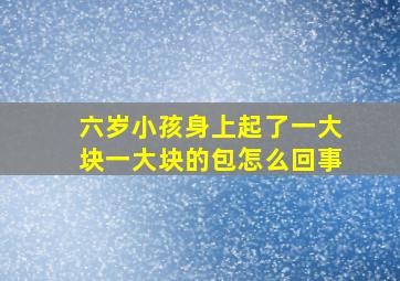 六岁小孩身上起了一大块一大块的包怎么回事