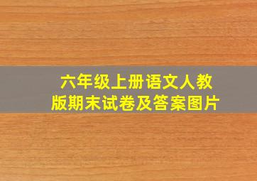 六年级上册语文人教版期末试卷及答案图片