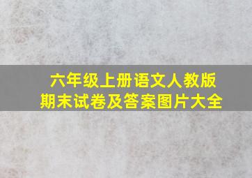 六年级上册语文人教版期末试卷及答案图片大全