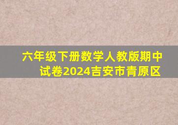 六年级下册数学人教版期中试卷2024吉安市青原区