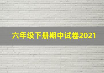 六年级下册期中试卷2021