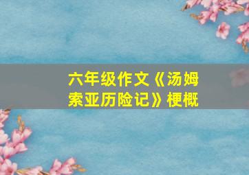 六年级作文《汤姆索亚历险记》梗概