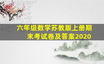 六年级数学苏教版上册期末考试卷及答案2020