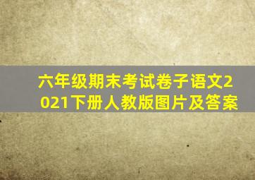 六年级期末考试卷子语文2021下册人教版图片及答案