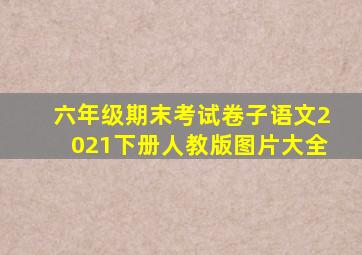 六年级期末考试卷子语文2021下册人教版图片大全