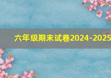 六年级期末试卷2024-2025