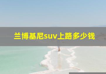 兰博基尼suv上路多少钱