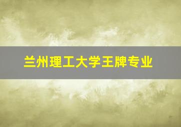 兰州理工大学王牌专业