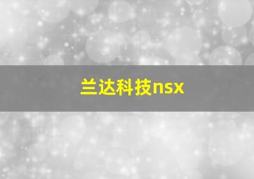 兰达科技nsx