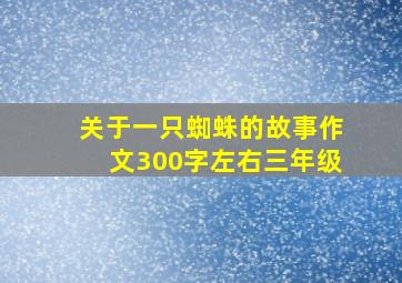 关于一只蜘蛛的故事作文300字左右三年级