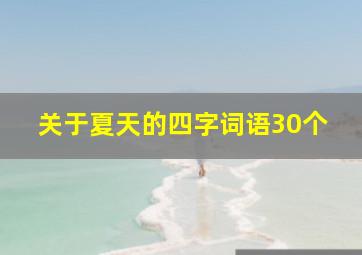 关于夏天的四字词语30个