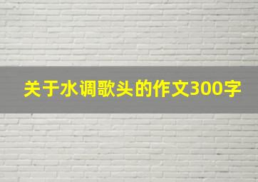 关于水调歌头的作文300字