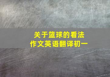 关于篮球的看法作文英语翻译初一