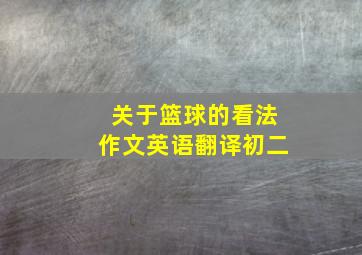 关于篮球的看法作文英语翻译初二