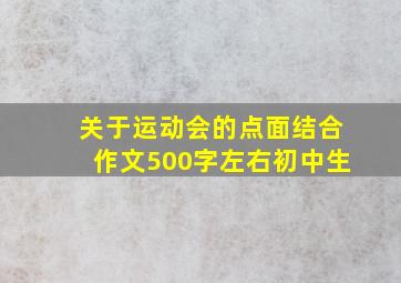 关于运动会的点面结合作文500字左右初中生