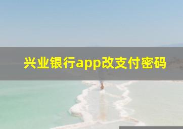 兴业银行app改支付密码