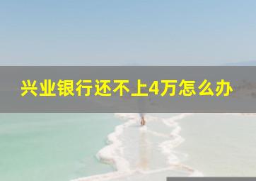 兴业银行还不上4万怎么办