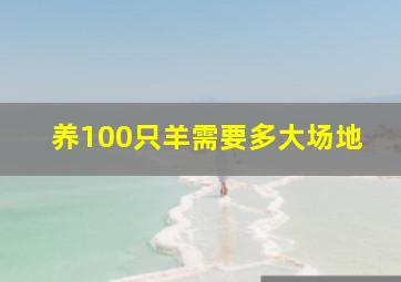 养100只羊需要多大场地