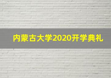 内蒙古大学2020开学典礼