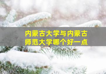 内蒙古大学与内蒙古师范大学哪个好一点