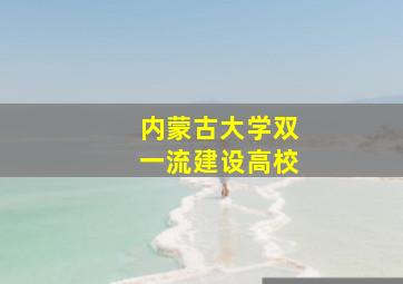 内蒙古大学双一流建设高校