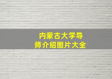 内蒙古大学导师介绍图片大全