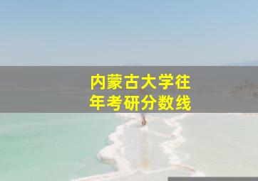 内蒙古大学往年考研分数线