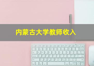 内蒙古大学教师收入