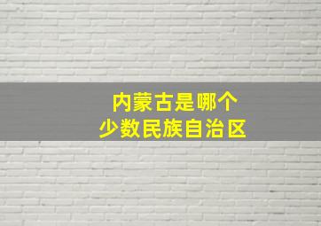 内蒙古是哪个少数民族自治区