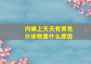 内裤上天天有黄色分泌物是什么原因